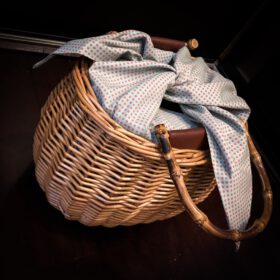 Willow Bag Basket with Bamboo handle photo review